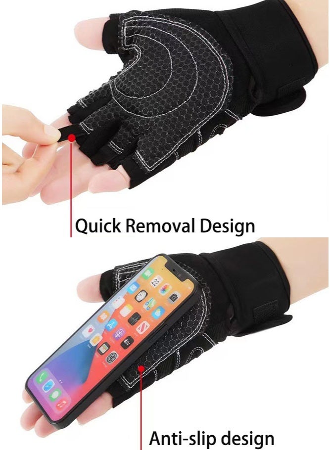 Men’s Sports Gloves – Breathable, Non-Slip, Adjustable Fitness & Gym Gloves for Training, Weightlifting, Outdoor Activities - Image 5